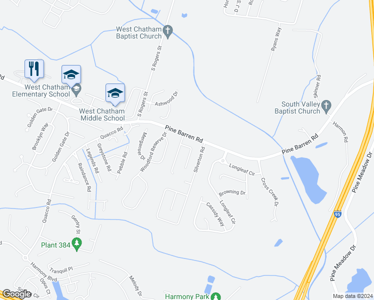 map of restaurants, bars, coffee shops, grocery stores, and more near 5 Stoney Hill Road in Pooler