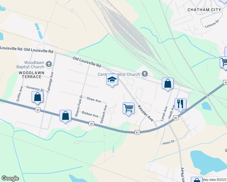 map of restaurants, bars, coffee shops, grocery stores, and more near 4037 Kessler Avenue in Garden City