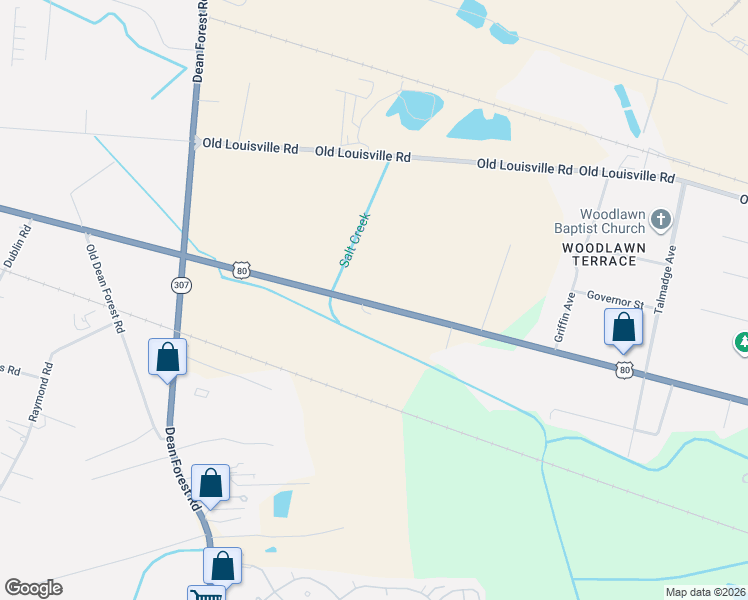 map of restaurants, bars, coffee shops, grocery stores, and more near 2829 U.S. 80 in Garden City