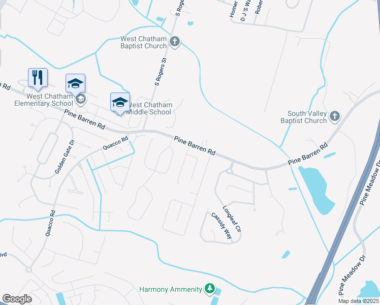 map of restaurants, bars, coffee shops, grocery stores, and more near 104 Timberland Gap Road in Pooler