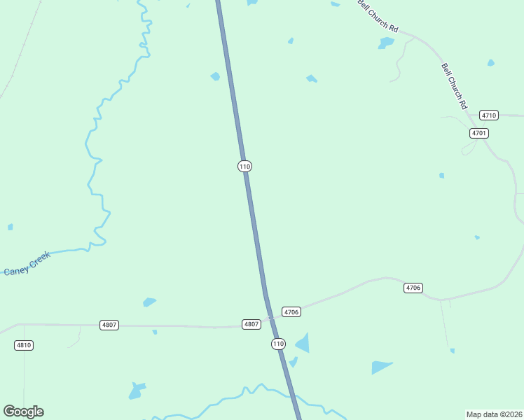 map of restaurants, bars, coffee shops, grocery stores, and more near 20976 Texas 110 in Troup