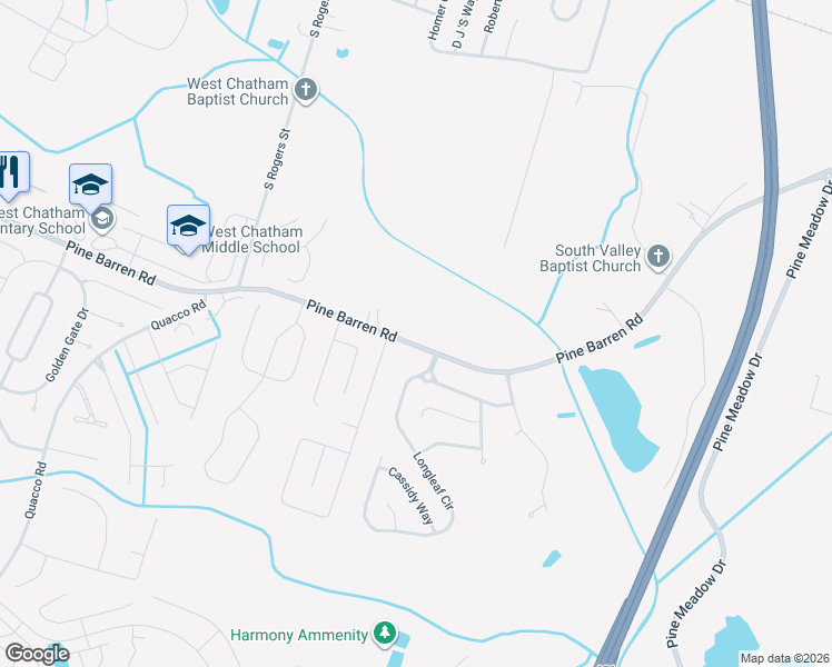 map of restaurants, bars, coffee shops, grocery stores, and more near 716 Pine Barren Road in Pooler