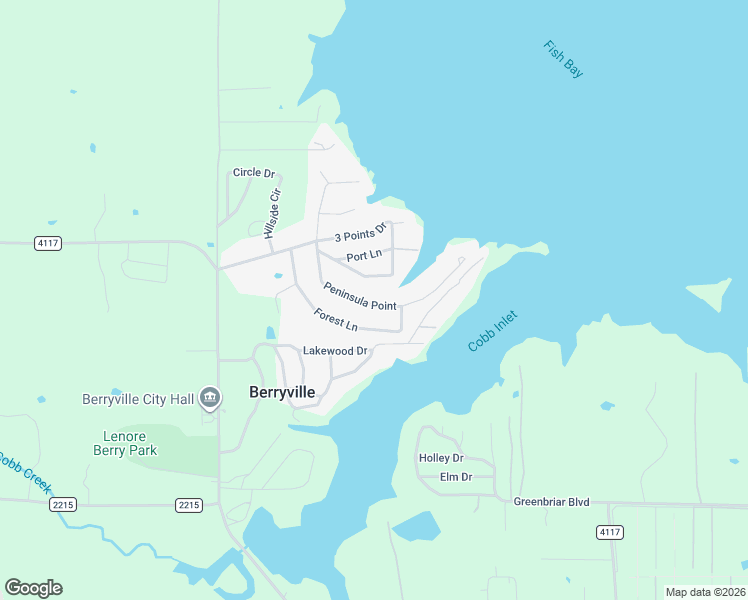 map of restaurants, bars, coffee shops, grocery stores, and more near 23521 3 Points Drive in Frankston