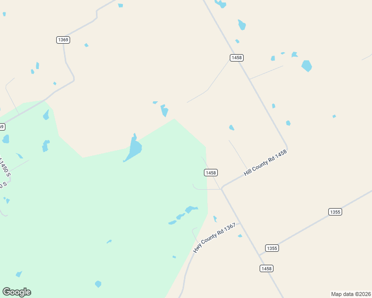 map of restaurants, bars, coffee shops, grocery stores, and more near 1147 Hill County Road 1458 in Hillsboro