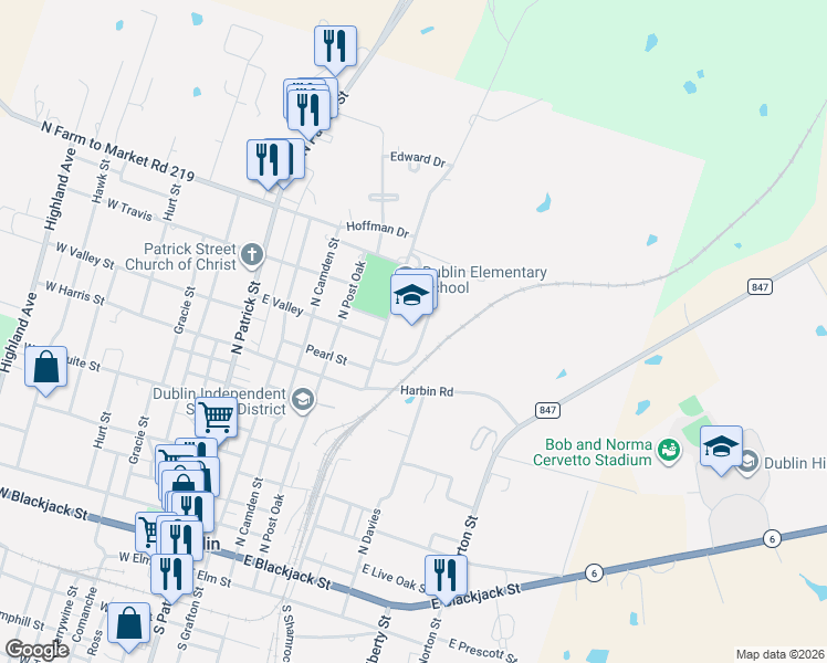 map of restaurants, bars, coffee shops, grocery stores, and more near 609 Thomas Street in Dublin