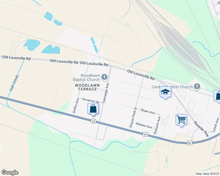map of restaurants, bars, coffee shops, grocery stores, and more near 416 Talmadge Avenue in Garden City
