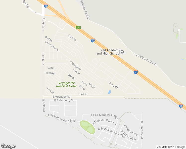 map of restaurants, bars, coffee shops, grocery stores, and more near 7499 East Maritime Drive in Tucson