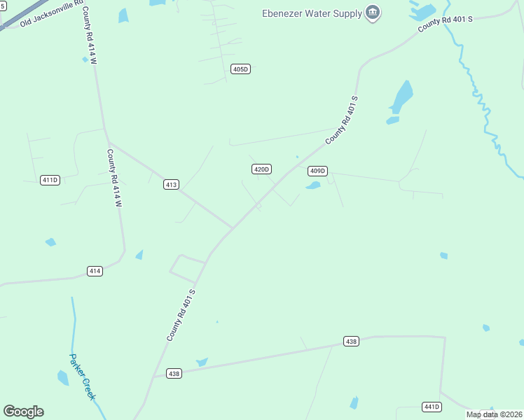 map of restaurants, bars, coffee shops, grocery stores, and more near 4594 County Road 401 South in Henderson