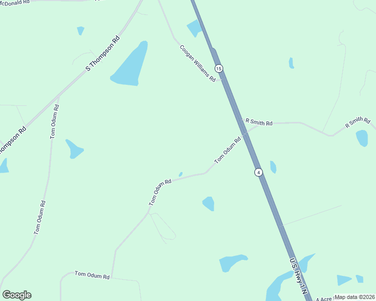 map of restaurants, bars, coffee shops, grocery stores, and more near 1833 Tom Odum Road in Vidalia