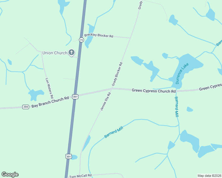 map of restaurants, bars, coffee shops, grocery stores, and more near Grady Blocker Road in Claxton
