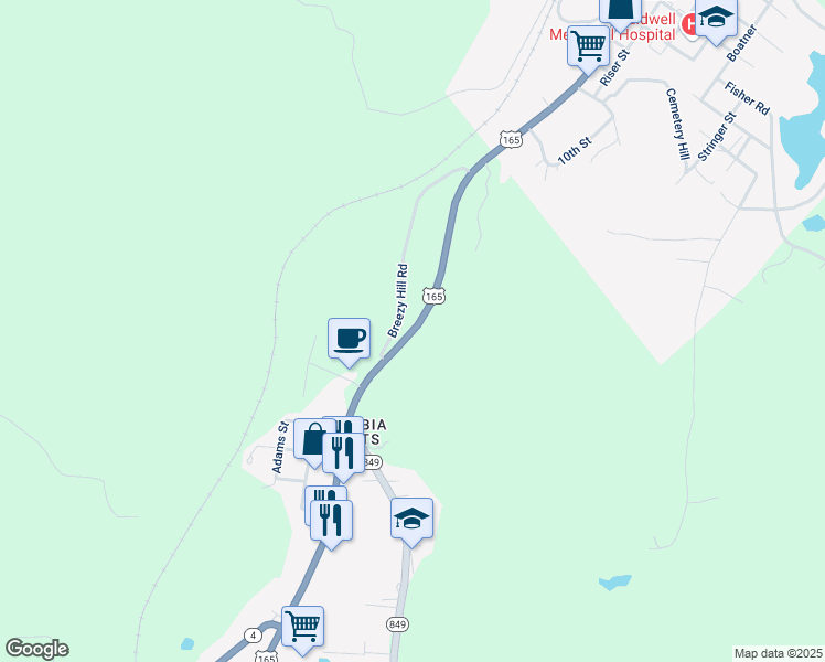 map of restaurants, bars, coffee shops, grocery stores, and more near 1401 Accent Drive in Monroe