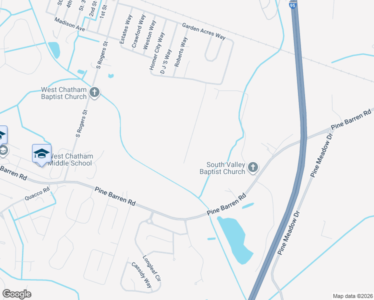 map of restaurants, bars, coffee shops, grocery stores, and more near 1338 Ryans Way in Pooler