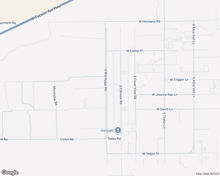 map of restaurants, bars, coffee shops, grocery stores, and more near 8555 South Marstellar Road in Tucson