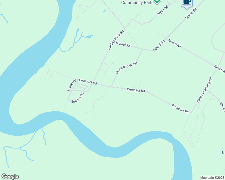 map of restaurants, bars, coffee shops, grocery stores, and more near 72 Prospect Road in Daufuskie Island