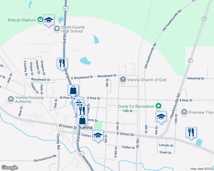 map of restaurants, bars, coffee shops, grocery stores, and more near 424 Leonard Street in Vienna