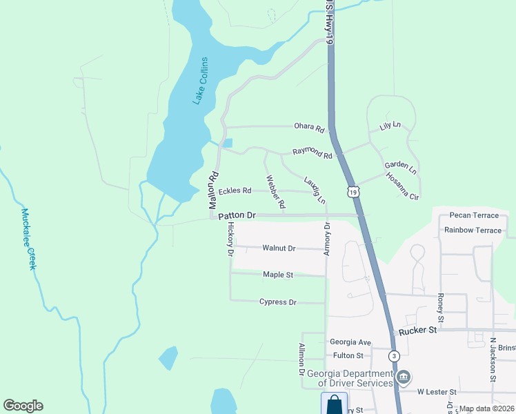map of restaurants, bars, coffee shops, grocery stores, and more near 305 Patton Drive in Americus