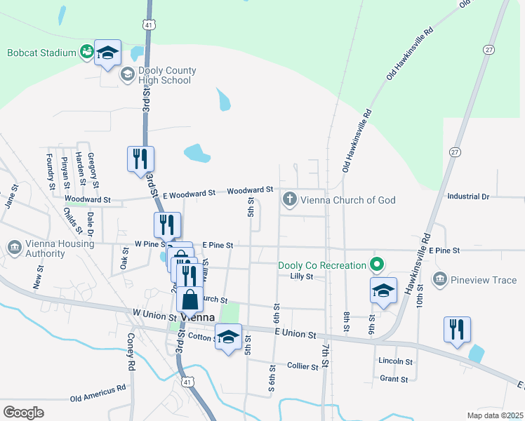 map of restaurants, bars, coffee shops, grocery stores, and more near 424 Leonard Street in Vienna
