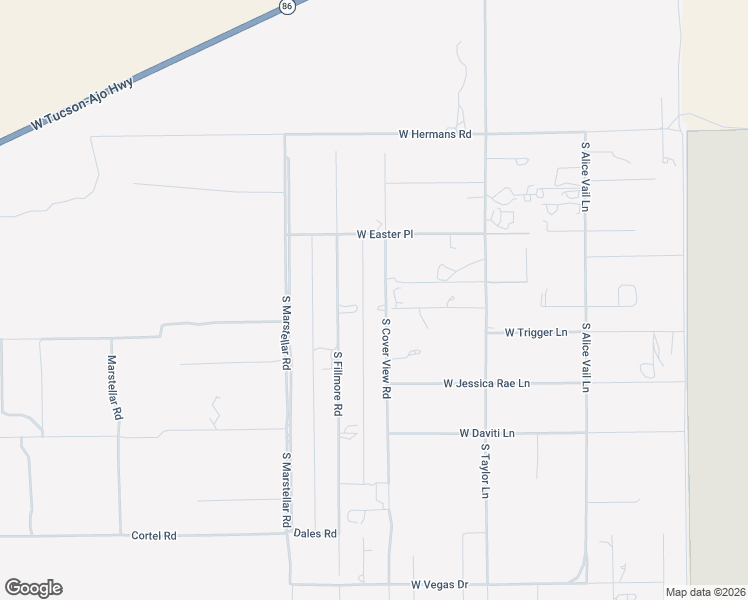 map of restaurants, bars, coffee shops, grocery stores, and more near 8478 South Cover View Road in Tucson