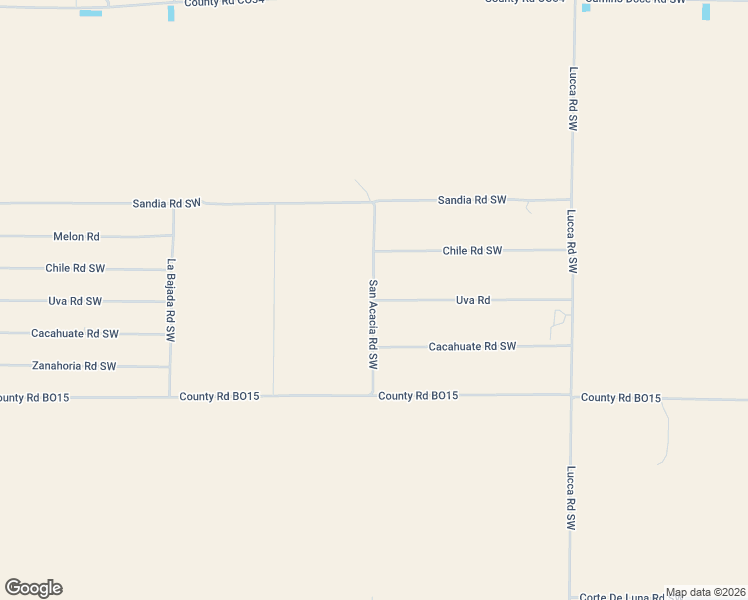 map of restaurants, bars, coffee shops, grocery stores, and more near Uva Road in Luna County