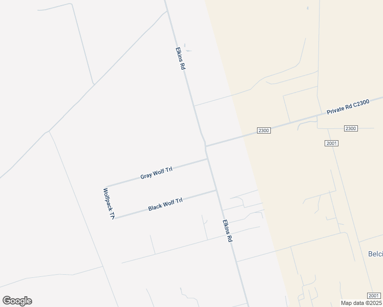 map of restaurants, bars, coffee shops, grocery stores, and more near County Road 2300 in Midland