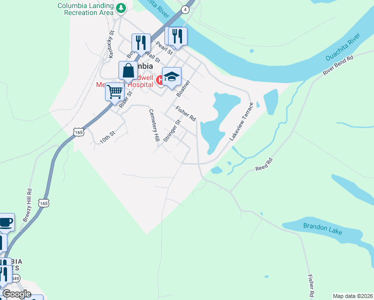 map of restaurants, bars, coffee shops, grocery stores, and more near 314-606 Fisher Road in Columbia