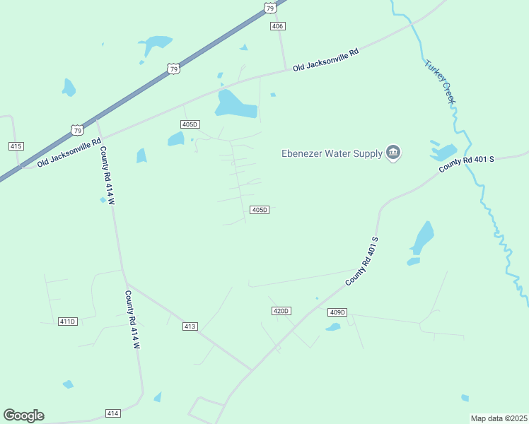 map of restaurants, bars, coffee shops, grocery stores, and more near 645 County Road 405D in Henderson