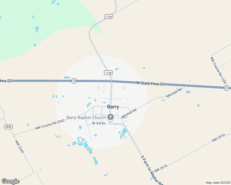 map of restaurants, bars, coffee shops, grocery stores, and more near 208 North Fordyce Street in Barry