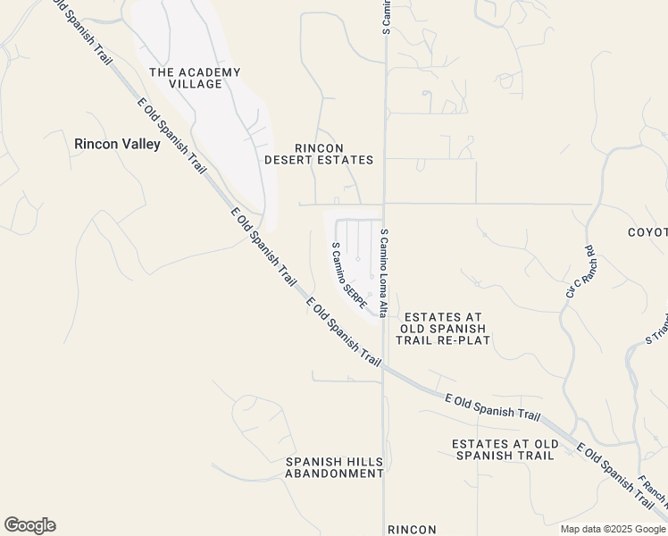 map of restaurants, bars, coffee shops, grocery stores, and more near 8238 South Camino SERPE in Tucson