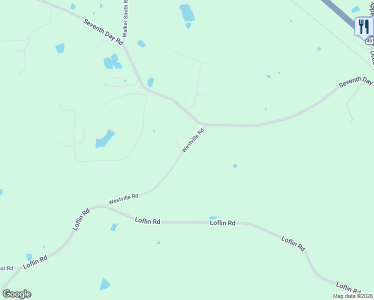 map of restaurants, bars, coffee shops, grocery stores, and more near 206 Westville Road in Florence