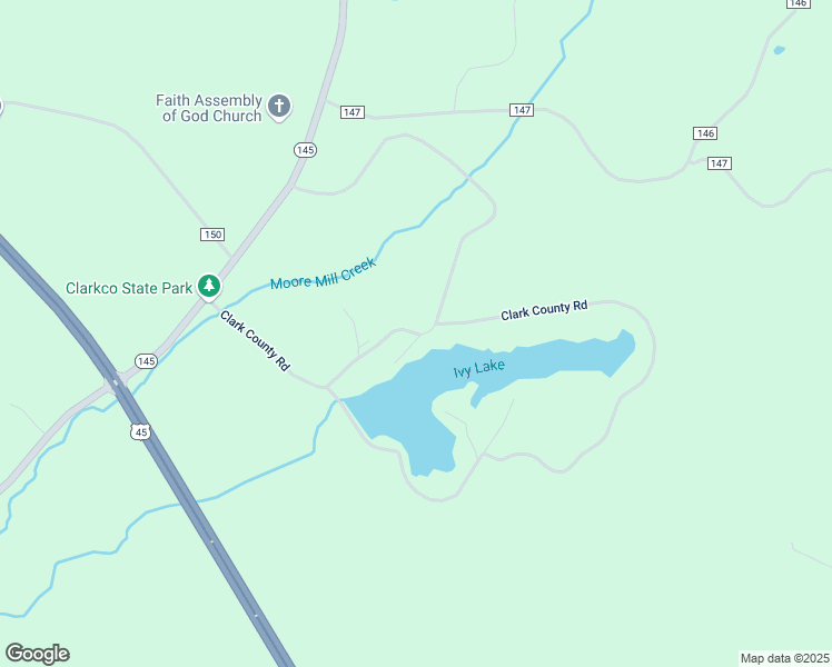 map of restaurants, bars, coffee shops, grocery stores, and more near Clark County Road in Clarke County