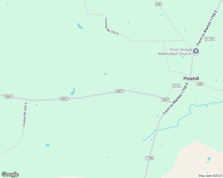 map of restaurants, bars, coffee shops, grocery stores, and more near Farm to Market 2867 in Henderson