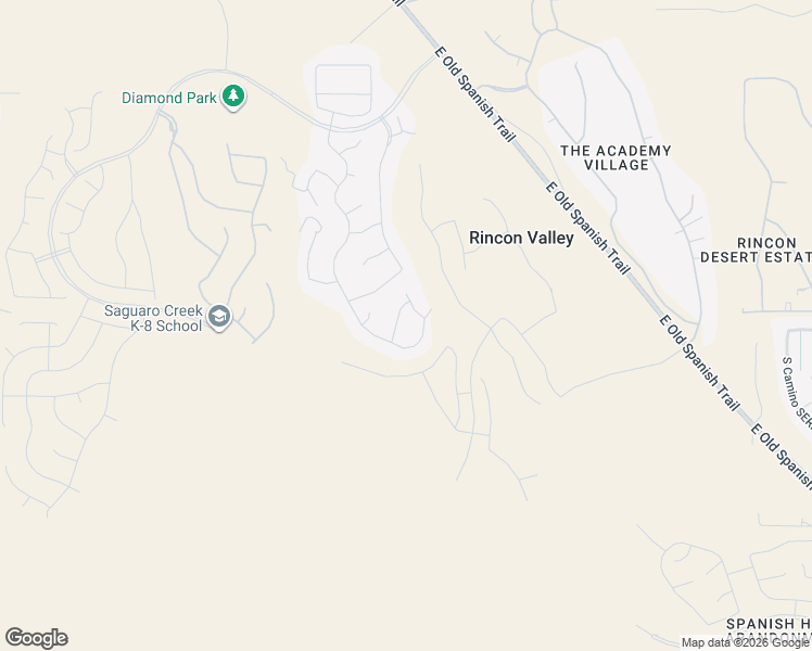 map of restaurants, bars, coffee shops, grocery stores, and more near East Old Spanish Trail in Tucson