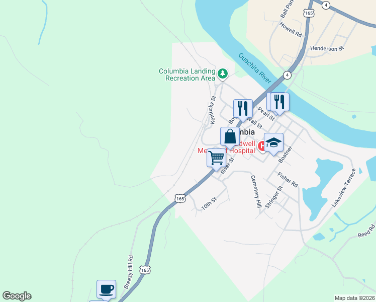 map of restaurants, bars, coffee shops, grocery stores, and more near 236 Whittington Road in Columbia