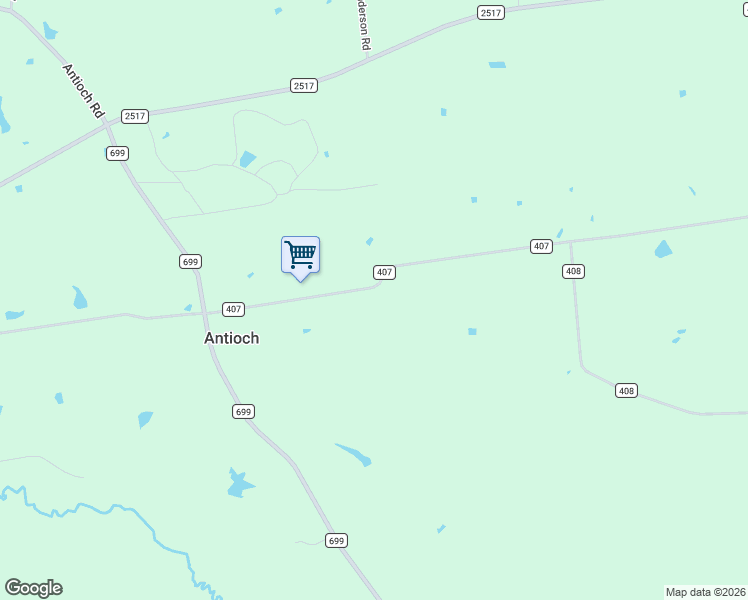 map of restaurants, bars, coffee shops, grocery stores, and more near Co Road 407 in Carthage