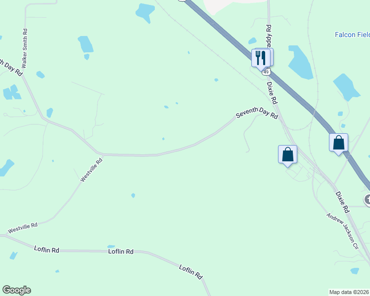 map of restaurants, bars, coffee shops, grocery stores, and more near 1017 Old 49 South in Florence