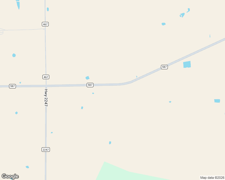 map of restaurants, bars, coffee shops, grocery stores, and more near 2640 Farm to Market 587 in De Leon