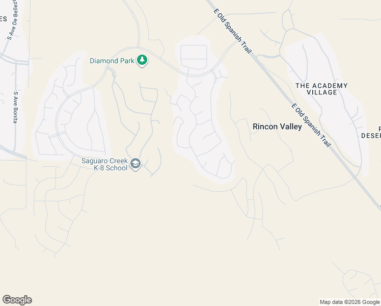map of restaurants, bars, coffee shops, grocery stores, and more near 8070 South Expedition Drive in Tucson