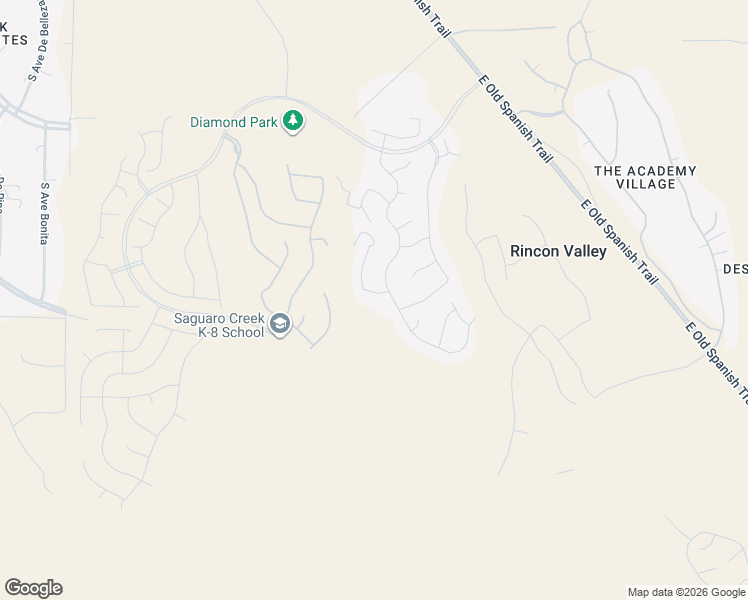 map of restaurants, bars, coffee shops, grocery stores, and more near Unnamed Road in Tucson