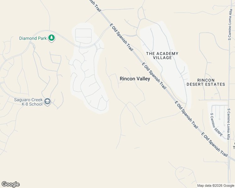 map of restaurants, bars, coffee shops, grocery stores, and more near East Old Spanish Trail in Tucson