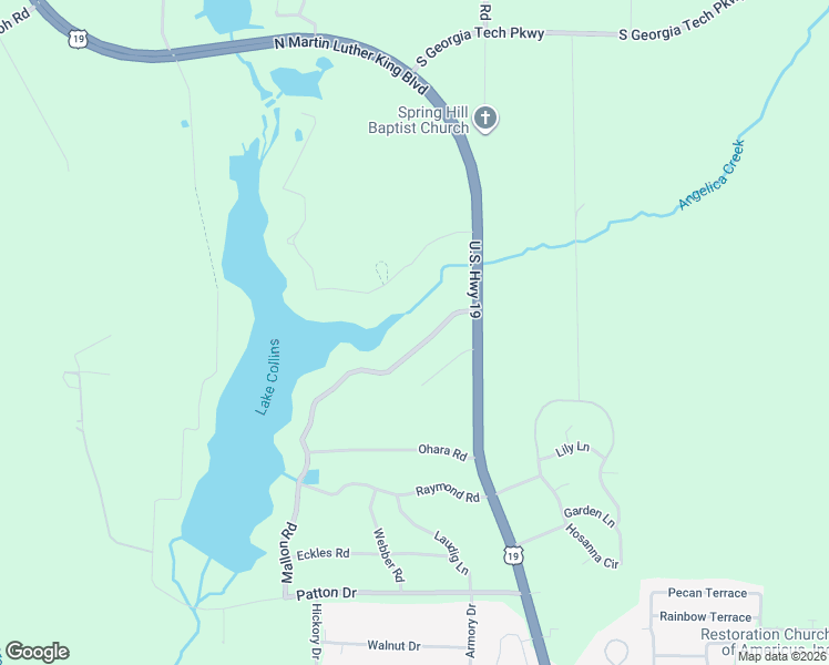 map of restaurants, bars, coffee shops, grocery stores, and more near 426 Rawley Road in Americus