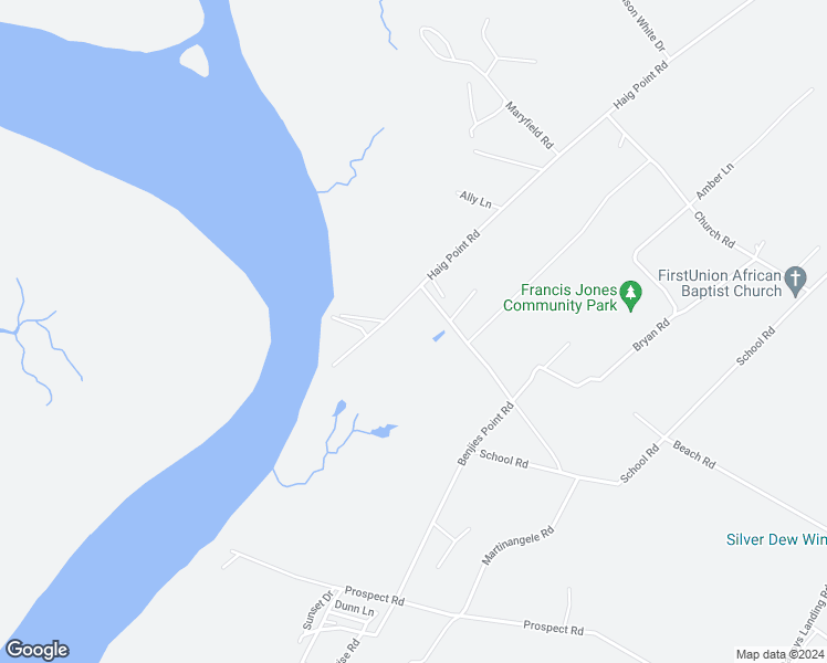 map of restaurants, bars, coffee shops, grocery stores, and more near 64 Haig Point Road in Daufuskie Island