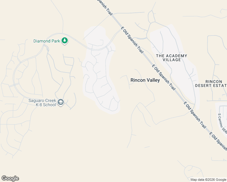 map of restaurants, bars, coffee shops, grocery stores, and more near E New Pioneer Ln in Tucson