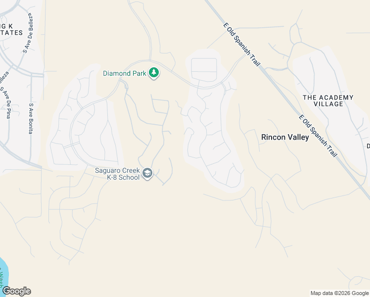 map of restaurants, bars, coffee shops, grocery stores, and more near 13288 East Librada Leon Way in Tucson