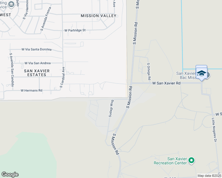 map of restaurants, bars, coffee shops, grocery stores, and more near 8008 South Mission Road in Tucson