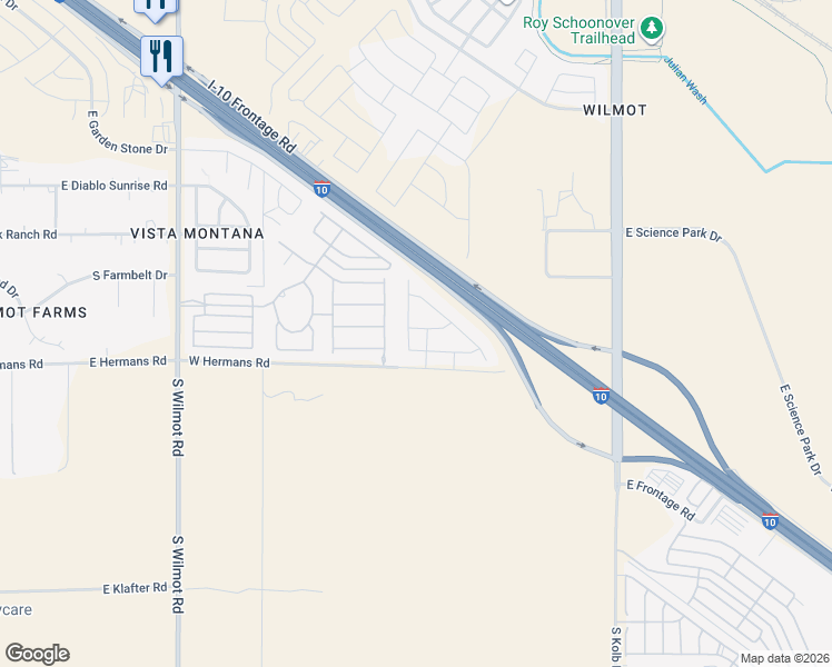 map of restaurants, bars, coffee shops, grocery stores, and more near 6736 Neptune Cove Road in Tucson