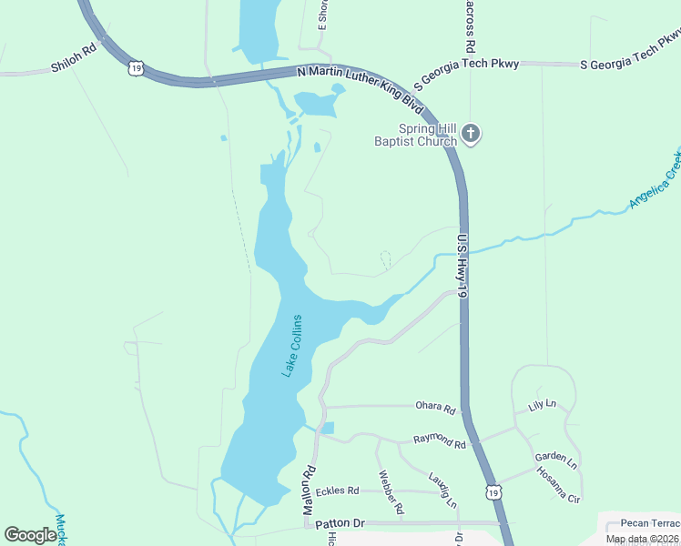 map of restaurants, bars, coffee shops, grocery stores, and more near 198 Lakeshore Drive in Americus