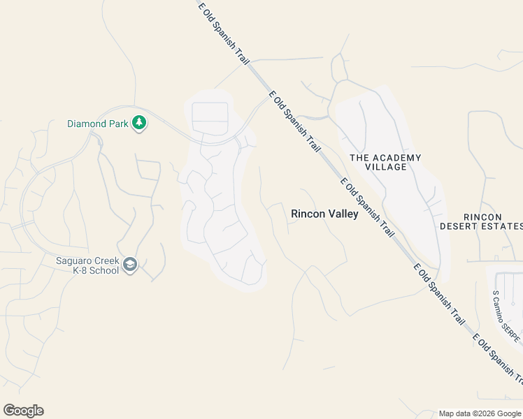 map of restaurants, bars, coffee shops, grocery stores, and more near E New Pioneer Ln in Tucson