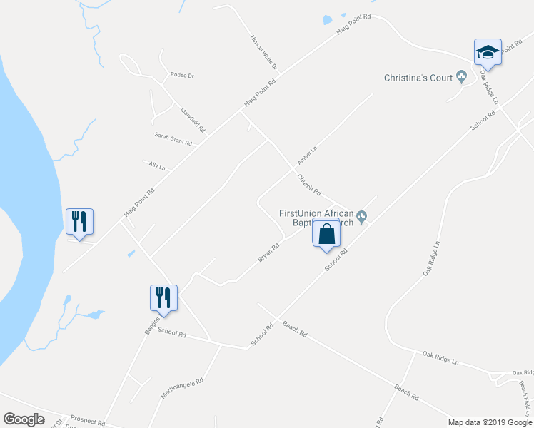 map of restaurants, bars, coffee shops, grocery stores, and more near 128 Frances Jones Boulevard in Daufuskie Island