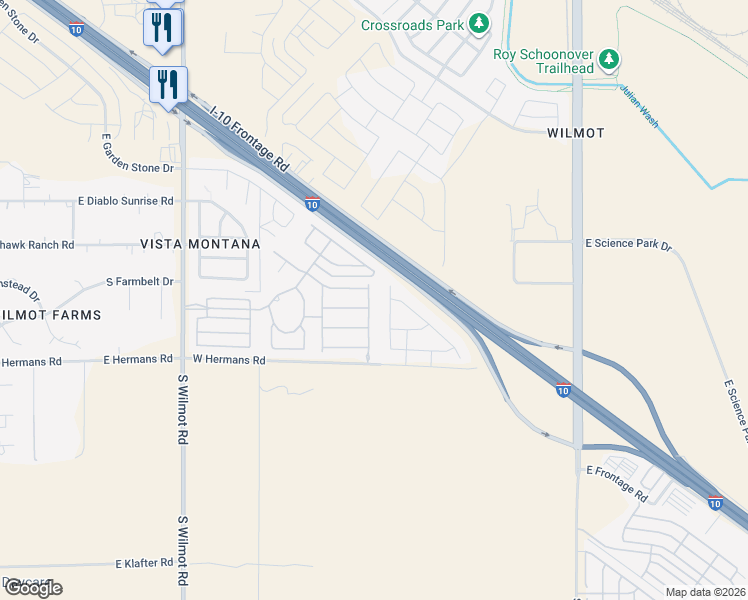 map of restaurants, bars, coffee shops, grocery stores, and more near 7967 South Talaco Trail in Tucson