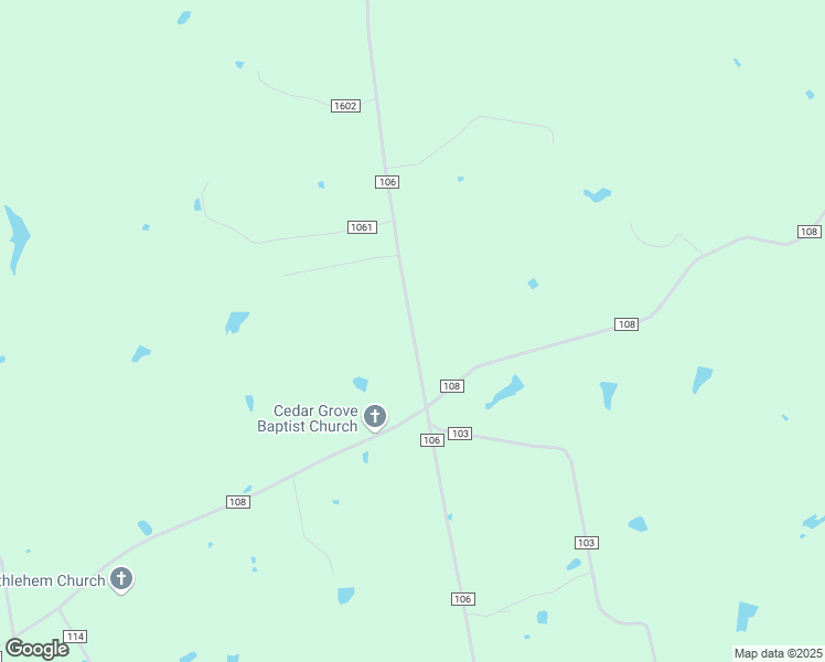 map of restaurants, bars, coffee shops, grocery stores, and more near County Road 106 in Panola County
